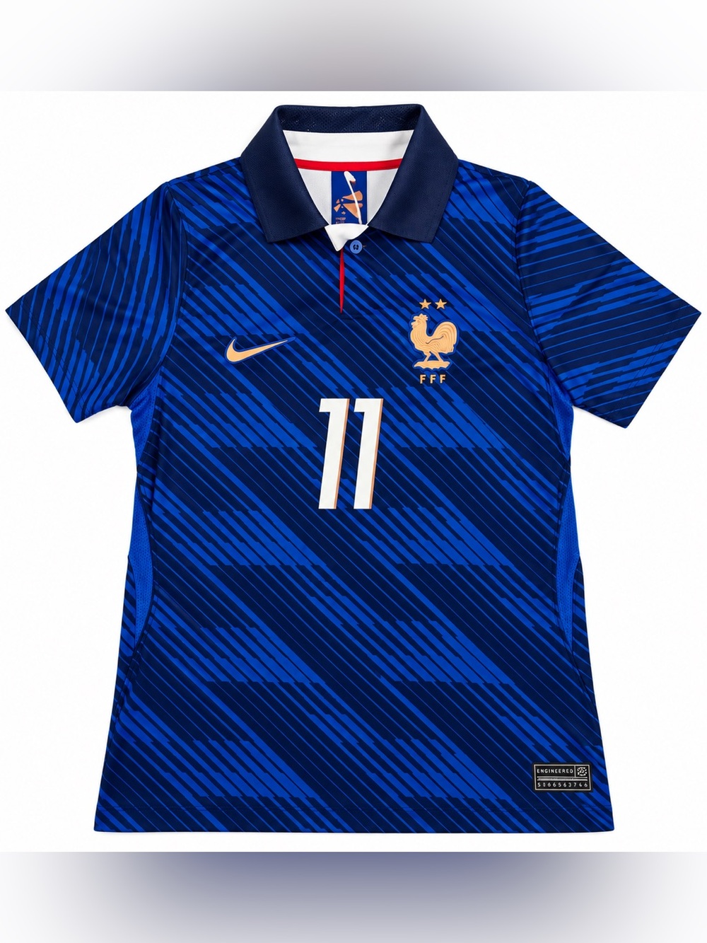Nike France FFF Olise #11 Youth Soccer Jersey Blue Dri-FIT Size M